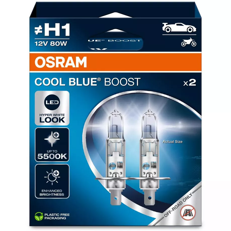 OSRAM H1 Cool Blue Boost 5500K - opakowanie Duo Box