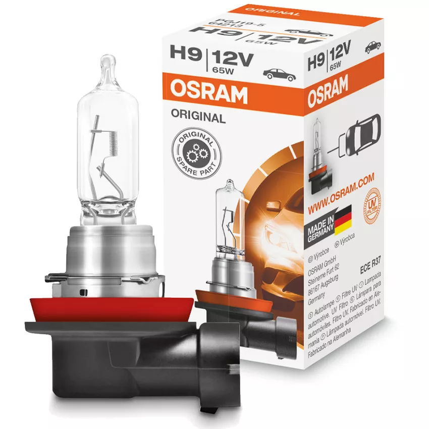 OSRAM H9 Original OEM — widok żarówki opakowanie