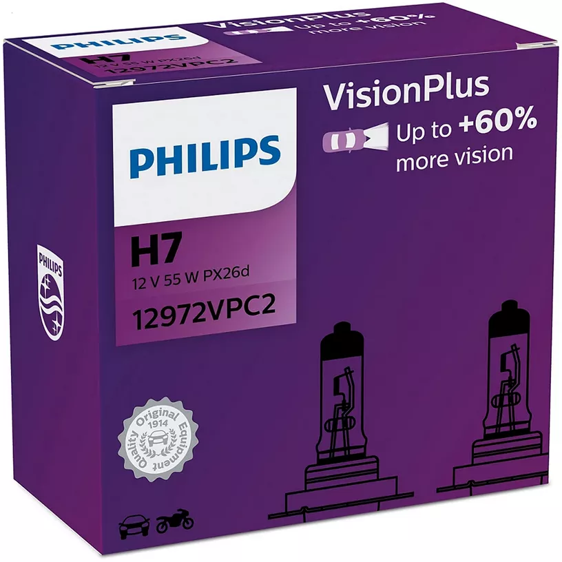 Philips H7 Vision Plus +60% - opakowanie