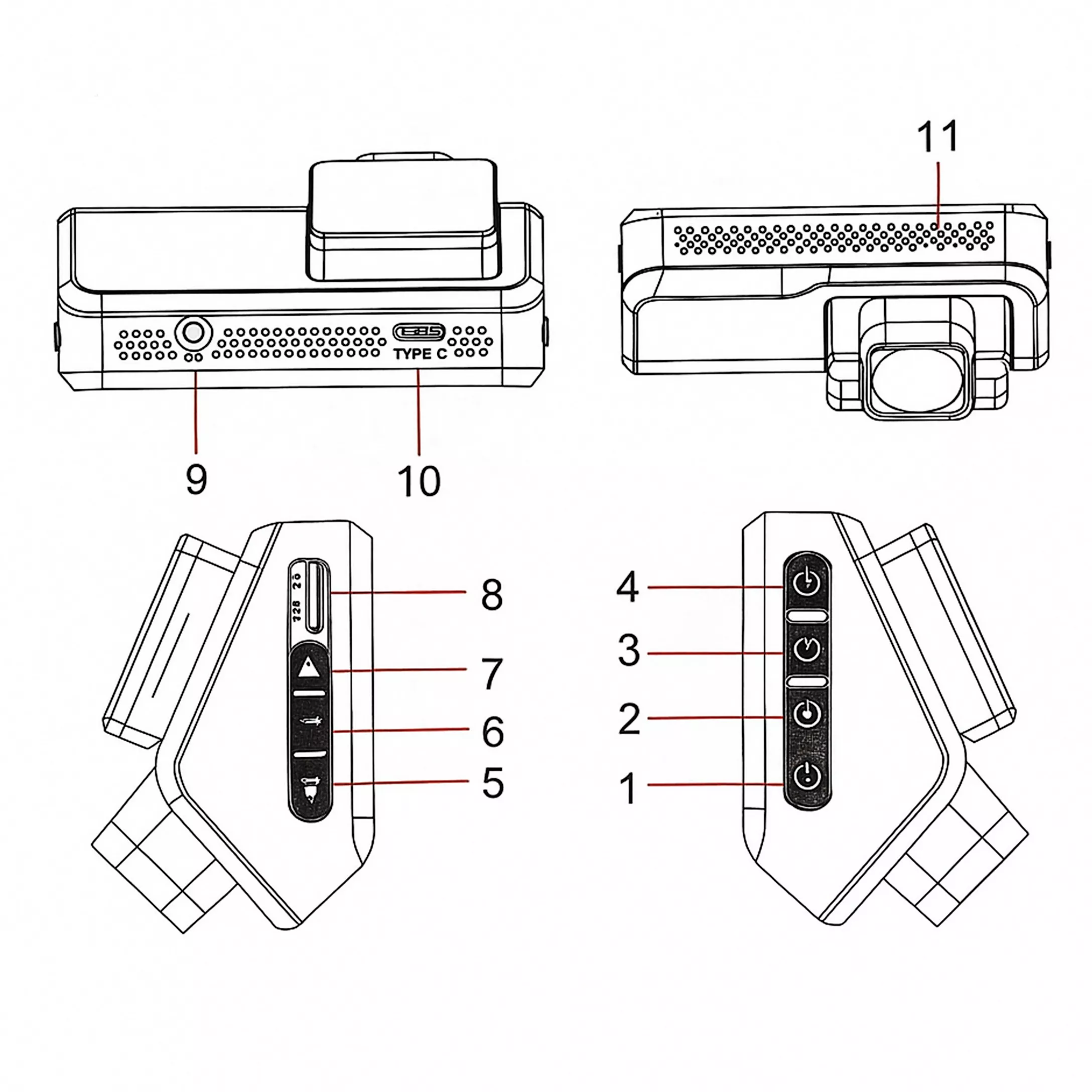 YUEMI Y18 – legenda przycisków