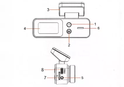 YUEMI Y8 porty i przyciski - rozmieszczenie