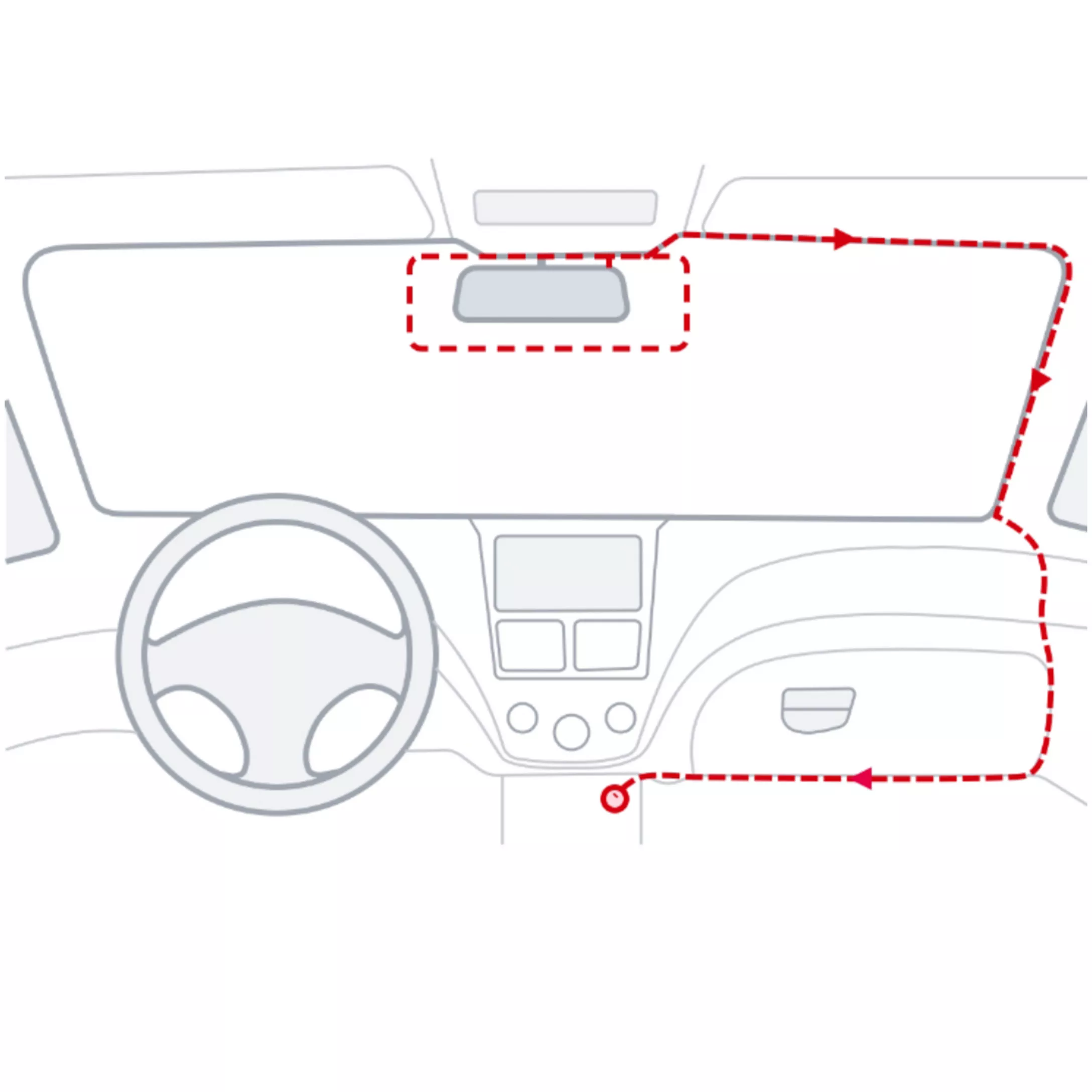 Montaż YUEMI Y8 w samochodzie - umiejscowienie