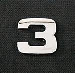 Emblemat / naklejka - chrom cyfra ''3''