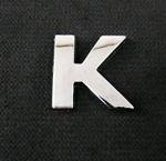 Emblemat / naklejka - chrom litera ''K''