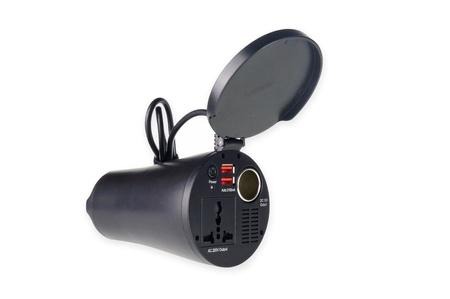 Przetwornica AMiO 12V/230V 150W/300W 2xUSB PI02