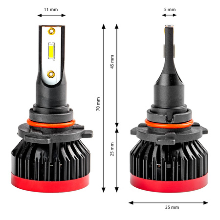 Żarówki LED AMiO HB3 BF Series AMiO 9005 2x25W 12V 6000K