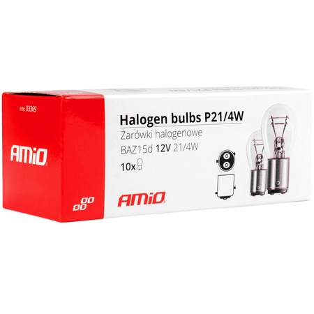 Żarówki pomocnicze P21/4W 12V 21/4W BAZ15d komplet