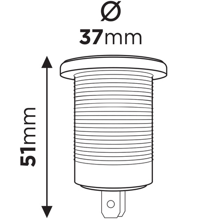 Ładowarka samochodowa AMiO USB 12/24V