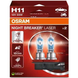 Żarówki halogenowe Osram H11 Night Breaker Laser +150% 12V 55W PGJ19-2 komplet