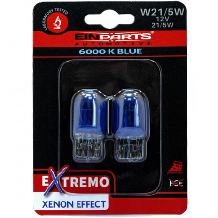 Żarówki pomocnicze Einparts W21/5W Extremo 100% Xenon Effect