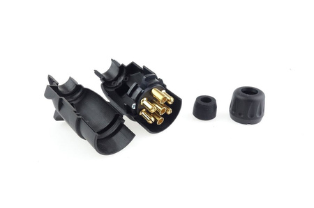 Wtyczka do gniazda przyczepy AMiO 7 pin 12V plastikowa 