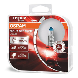 Żarówki halogenowe Osram H1 Osram Night Breaker Laser +150% 12V 55W