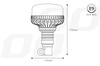 Lampa ostrzegawcza AMiO W03P R65 R10 36LED 12/24V IP56