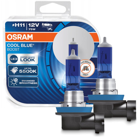 Żarówki halogenowe H11 Osram Cool Blue Boost 5500K 12V 75W 