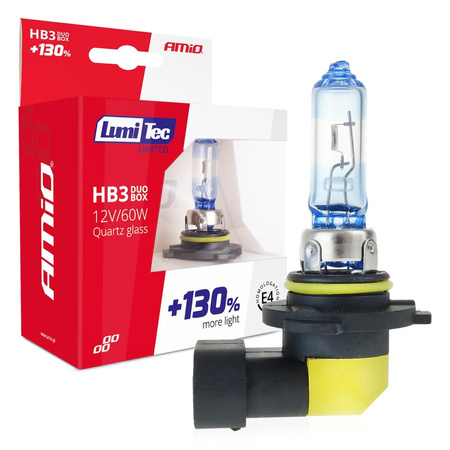 Żarówki AMiO HB3 LumiTec LIMITED +130% 12V 60W komplet