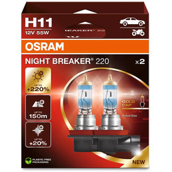 Żarówki homologowane Osram H11 12V 55W PGJ19-2 NIGHT BREAKER komplet