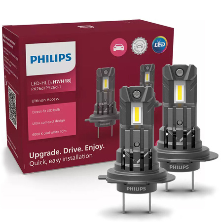 Żarówki PHILIPS H4 H19 6000K Ultinon Access 12V 20W  komplet
