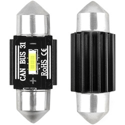 Żarówki LED AMiO C5W C10W canbus 12/24V 31mm 5600K komplet