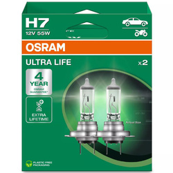 Żarówki halogenowe Osram H7 Ultra Life 12V 55W PX26d komplet