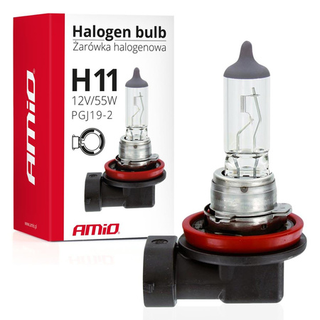 Żarówka AMiO H11 12V 55W PGJ19-2