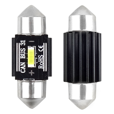Żarówki LED AMiO C5W C10W canbus 12/24V 31mm 5600K komplet