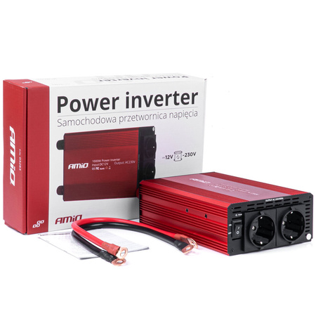 Przetwornica prądu AMiO MT-MX1000 12/230V 1000w/2000w 