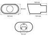 Końcówka tłumika/rury wydechowej AMiO 122x68 mm 