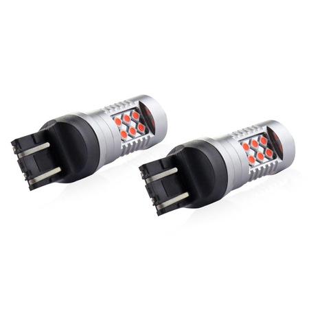 Żarówki LED AMiO 24SMD 3030 1157 T20 WR21/5W 12V/24V komplet