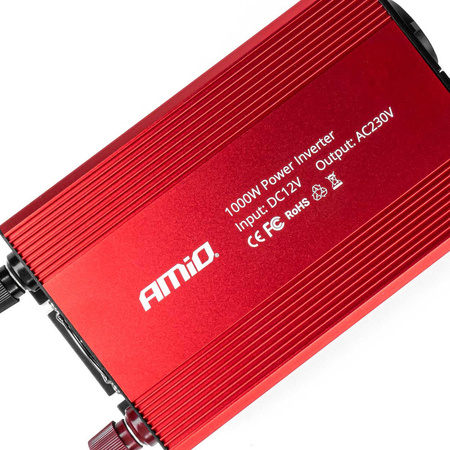 Przetwornica prądu AMiO MT-MX1000 12/230V 1000w/2000w 
