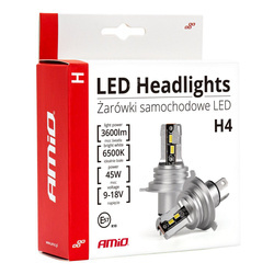 Żarówki samochodowe AMiO H4 LED seria H mini 45W