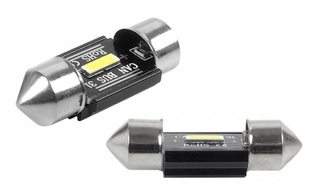 Żarówki LED AMiO C5W C10W canbus 12/24V 31mm 5600K komplet