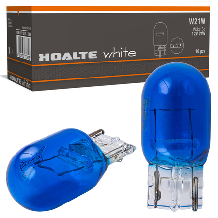 Żarówki Hoalte Super White W21W 12V 21W T20 W3x16d komplet