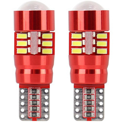 Żarówki AMiO LED W5W T10 canbus 27 SMD 12/24V białe