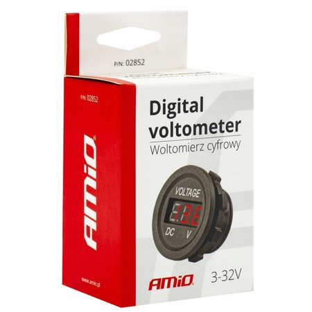 Woltomierz miernik samochodowy AMiO 3-32V MOD-2