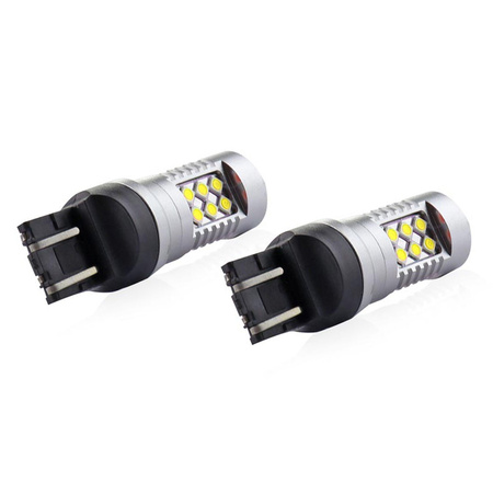 Żarówki LED W21/5W T20 W3x16q canbus 24 SMD 12V/24V