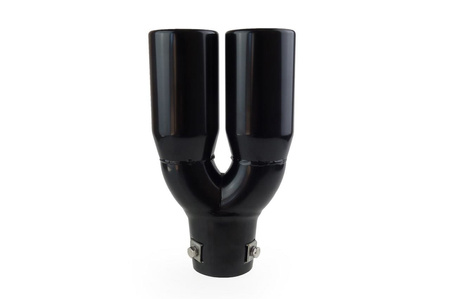 Końcówka rury wydechowej Tłumika AMiO 2x63mm montaż 35-50mm nierdzewna
