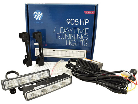 Światła do jazdy dziennej M-Tech LD905 4 LED 12V RL00 automat