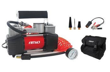 Kompresor samochodowy dwutłokowy AMiO 12V 10 BAR 150 PSI