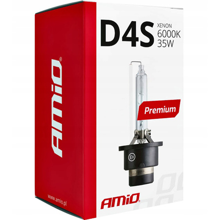 Żarnik ksenonowy AMiO D4S 6000K Premium 42V 35W