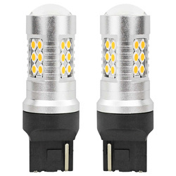 Żarówki LED W21W Amio 24SMD T20 7440 12V/24V komplet
