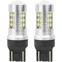 Żarówki LED AMiO W21/5W T20 W3x16q canbus 24 SMD 12V/24V