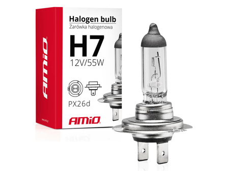 Żarówka halogenowa H7 AMiO 55W 12V PX26d