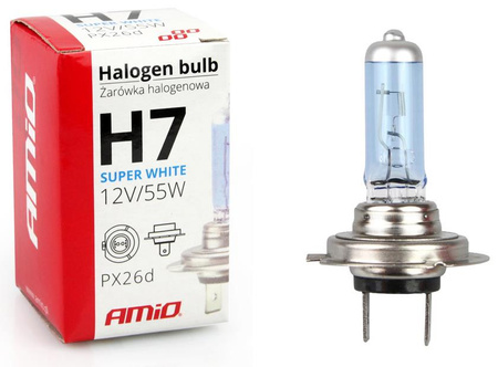 Żarówka halogenowa AMiO H7 55W 12V E4 Super White