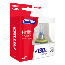 Żarówki AMiO H11 LumiTec Limited +130% 12V 55W komplet