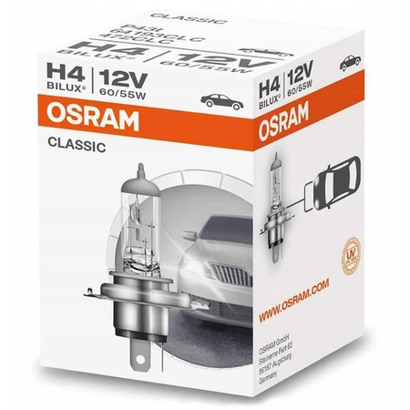 Żarówka halogenowa H4 Osram Classic 12V 60/55W P43t