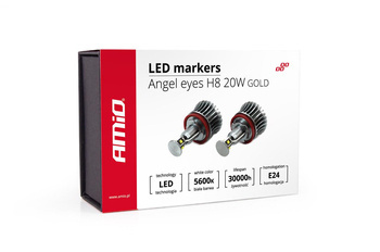 Markery LED H8 AMiO 20W GOLD do BMW komplet