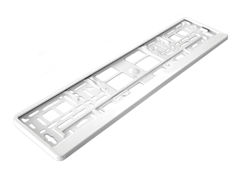 Ramka tablicy rejestracyjnej - biały połysk