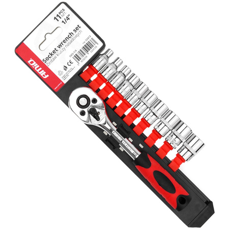 Klucze nasadowe amIo 11 szt 1/4" 4-13mm zestaw