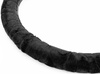 Pokrowiec na kierownicę 37-39 cm, plusz czarny
