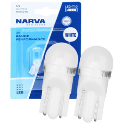 Żarówki ledowe Narva W5W T10 LED Range Performance 12V 0,36W komplet